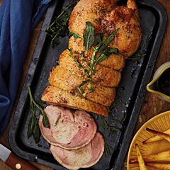 Booths Easy Carve British Duck with British Pork, Apple & Apricot Stuffing 2kg