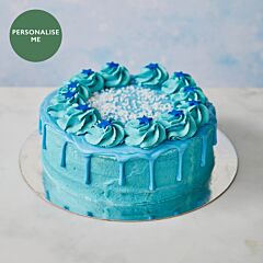 Blue Rosette Cake